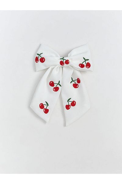 LC Waikiki Mixed Bow Detailed Cherry Printed Girl's Buckle