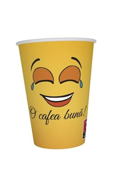 HOM Set of 50 pieces, Cardboard coffee cup, printed 8oz, 200ml