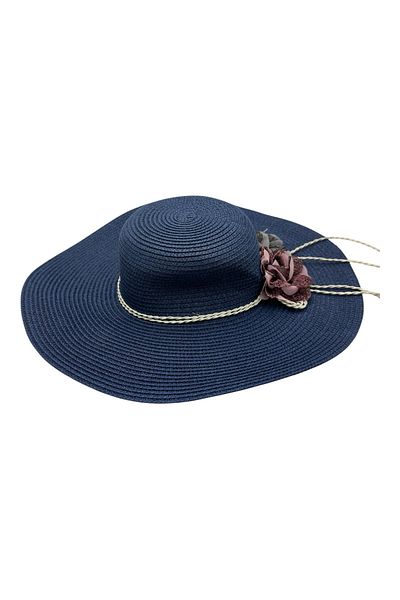 BaoBao Women's summer hat with wide brim and decorative flowers - elegant accessory for the warm season
