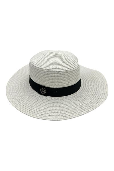 BaoBao Women's hat with small brim and black band – casual-elegant model, 100% polyester