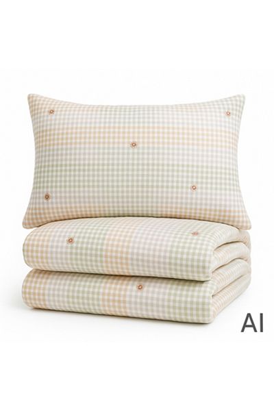 Pazar Home Bedding مفرش بازار هوم مانرولا مشجر 4 قطع كوين بحشوة مخيطة
