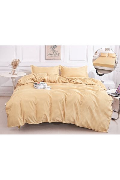 CHIRASO CHIRASO bedding set, Thin Damask, Fitted Sheet 180x200+30cm, Duvet Sheet and 2 Pillowcases