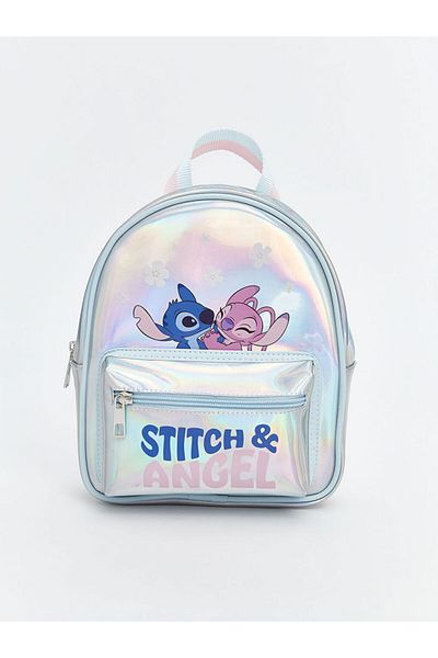 LC Waikiki Gray Lilo and Stitch Printed Girl's Backpack