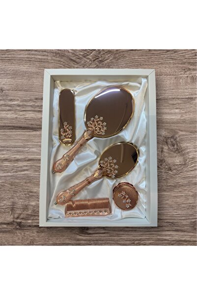 AMOR Luxury Mirror Comb Set Tree of Life (Bronze)