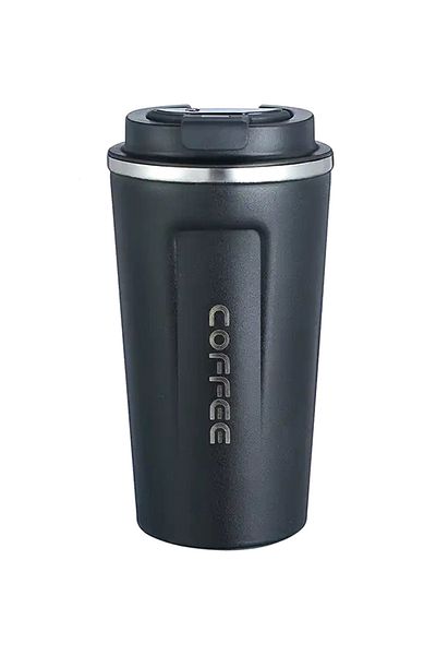 divendi-ro Termos inteligent pentru cafea/ceai sau alte băuturi, afișaj LCD pentru temperatură, capacitate 510 ml - Alb