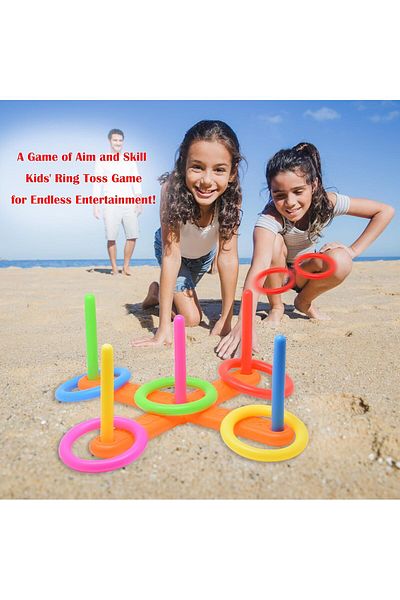 rexa Kiddie Play Ring Toss Game – Fun Indoor & Outdoor Party Game for Kids