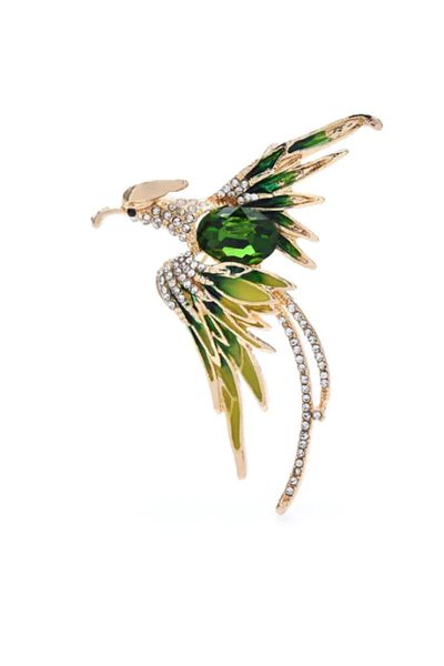 OEM Brosa dama, Wuli baby, cristale, verde