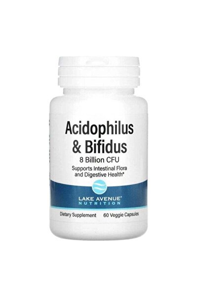 Lake Avenue Nutrition أسيدوفيلوس وبيفيدوس، مزيج بروبيوتيك، 8 مليارات وحدة تشك...