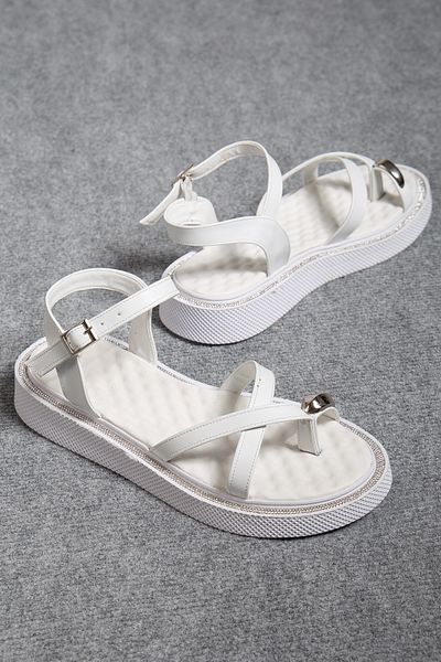 Mc vay Shoes 019 Women's Sandals with Stone Sole Detail, Size 1, Choose Small!