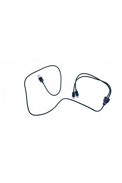 OEM Cable USB la 2 x microUSB, 1m Black, - HYB-7333