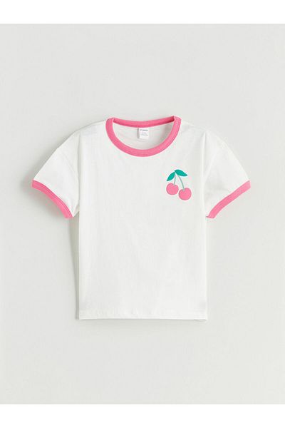 LC Waikiki Lemon Juice Printed Girl's T-Shirt and Shorts 2-Piece Set