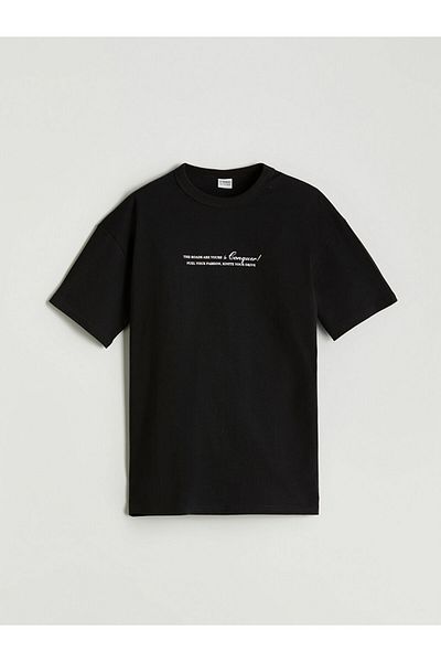 LC Waikiki Black Crew Neck Boy's T-Shirt