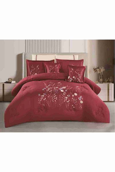 XI DUO A luxurious embroidered royal double bedspread to give you beauty and elegance to your room, made of microfiber, size 240*260 cm