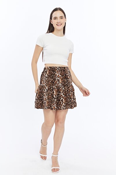 MAKSEN TEKSTİL Țesătură din viscoză CAROLA MINI FUSTĂ SCURTĂ