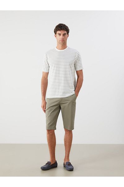 LC Waikiki Gray Standard Fit Gabardine Men's Shorts