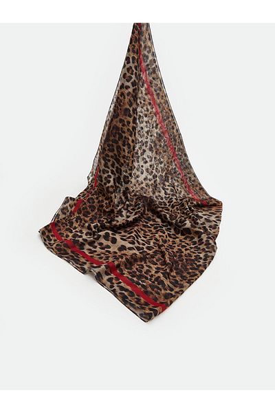 LC Waikiki Brown Patterned Women's Shawl