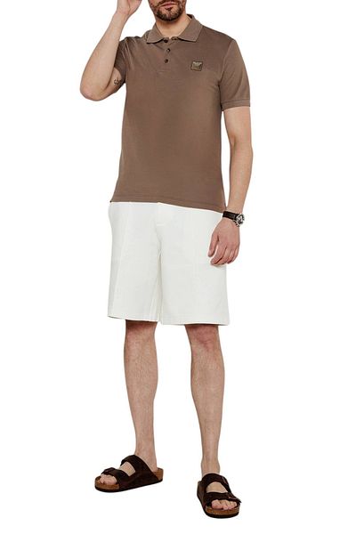 Emporio Armani Men's Waist Tie Short Length Pocket Detail Woven Fabric Cotton White Shorts Em001112 Af13488-U0003