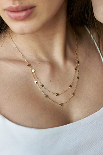 Goldstation 14 Ayar Kolye Yıldız Dataylı