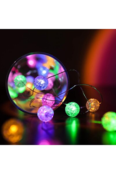 divendi-ro Set de 2 instalații decorative LED RGB, 2x5m, cu 2x50 becuri mini LED, multicolore
