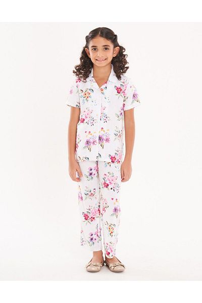 Nayomi Dream White Viscose Pajama Set