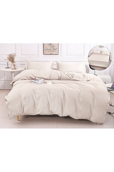 CHIRASO CHIRASO bedding set, Thin Damask, Fitted Sheet 180x200+30cm, Duvet Sheet and 2 Pillowcases
