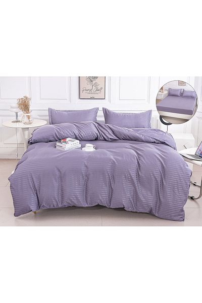 CHIRASO CHIRASO bedding set, Thin Damask, Fitted Sheet 180x200+30cm, Duvet Sheet and 2 Pillowcases