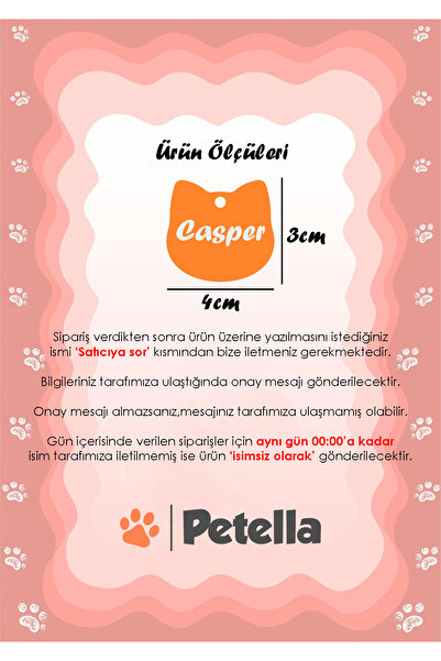 Petella Köpek Tasması İsimli Köpek Boyun Tasması Krem