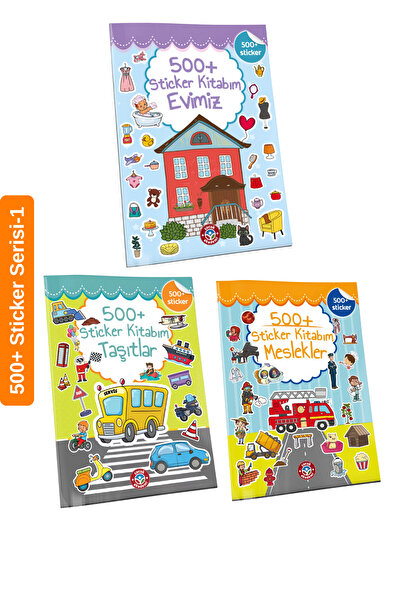 Çocuk Akademi 500+ Sticker Kitaplarım Serisi-1
