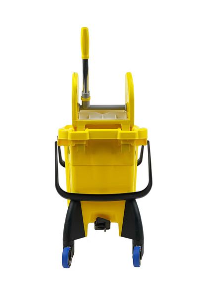 FILMOP Professional 30LTR Twin-Bucket Mop Trolley - 16 x 14 Liters | Suitable For Commercial Use Yellow