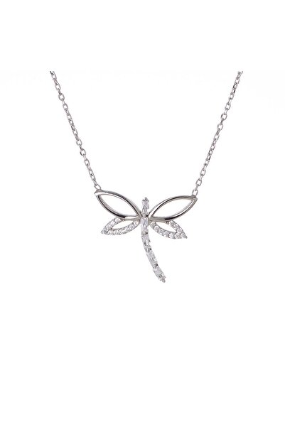 NAGISS Yusufçuk Baget Taşlı Model 925 Ayar Gümüş Kadın Kolye