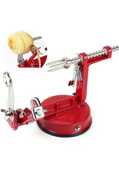 OEM Apple Peeler, Zinc/Stainless Steel, Red, 30x13cm