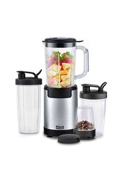 iHunt Set blender multifuncțional iHunt Bro 4 în 1, putere 900W, 18000rpm, 1L, 6 lame din oțel inoxidabil