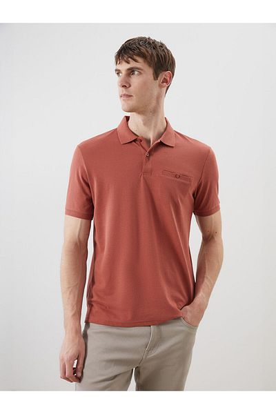 LC Waikiki Light Orange Polo Neck Men's T-Shirt
