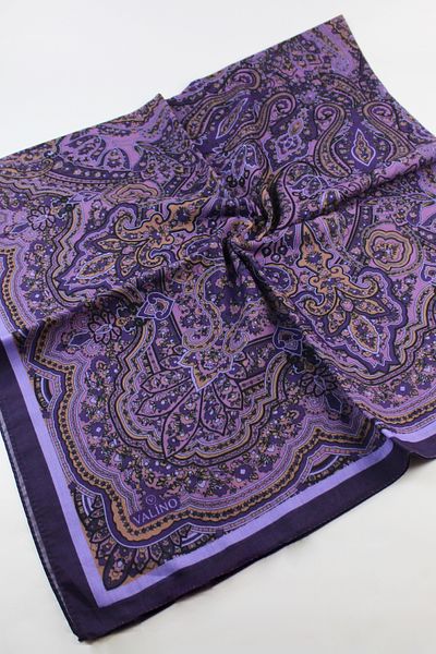 Valino 120x120 Ethnic Pattern Μεγάλο Μαντίλι Βαμβακερό Φουλάρι Μεγάλο Μέγεθος Vintage Μαντίλι Μωβ