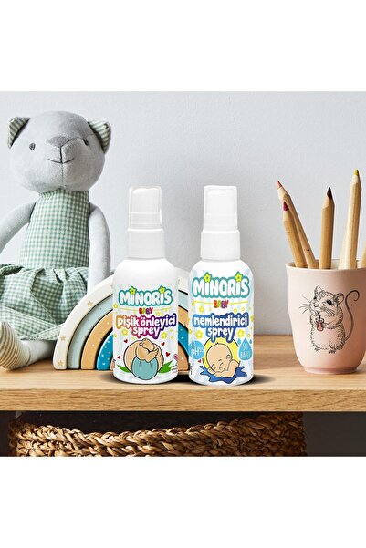 Minoris Baby Su Bazlı Nemlendirici ve Baby Pişik Önleyici Sprey 100ml Parfümsüz, Vegan