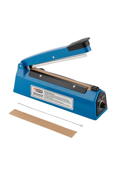 Lawazim BMB TOOLS 200mm Electric Heat Sealer Machine with BS Plug - 8-Level Manual Bag Sealing Tool