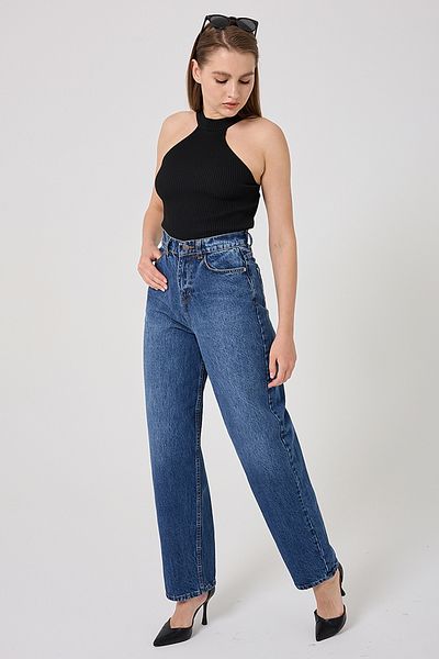ModaMerve Palazzo Women's Trousers 4606Drn1148-M Jeans