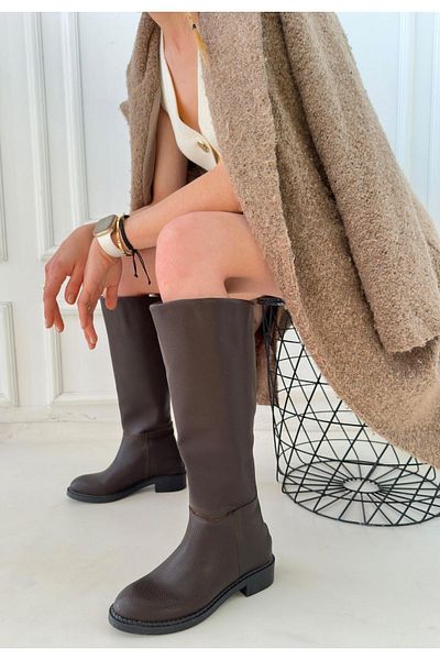 CONAHOME Muay Brown Leather Boots