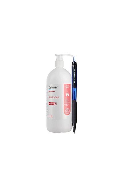 KLINTENSIV Hygienic and Surgical Soap 1 Liter-QUAT SOAP, Effective Antimicrobial Cleaning, Jestream Pen