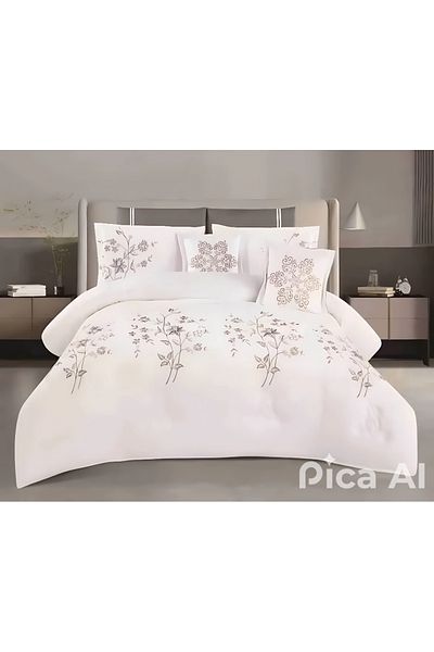 XI DUO A luxurious king-size double bed sheet set, made of microfiber, to give you comfort and elegance in your room, measuring 240*260 cm.
