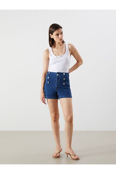 LC Waikiki Blue U-Neck Women's Tank Top