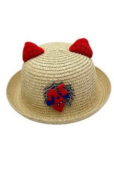 BaoBao Sun Hat with Ears for Children – Straw, 16-23 cm, Playful Pattern, Ideal for Summer