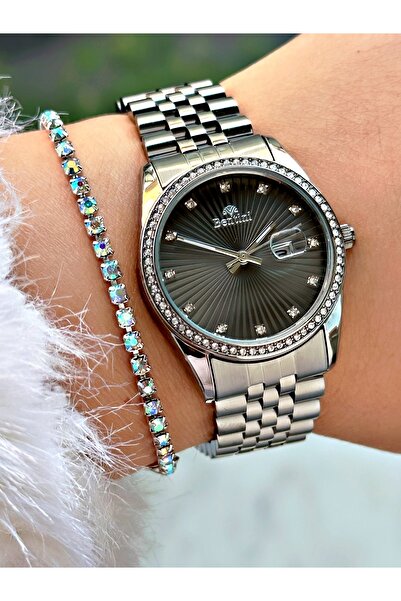 Bentini Women's Wrist Watch with Steel Band - Waterproof, Calendar, 2-Year Warranty