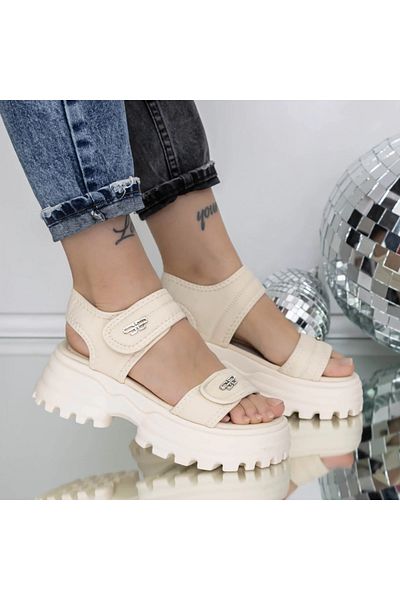 mei Sandale Dama cu Platforma 3AW306 Bej | Mei