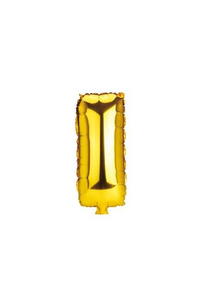 OEM Metalized foil balloon, gold, 40 cm, letter I