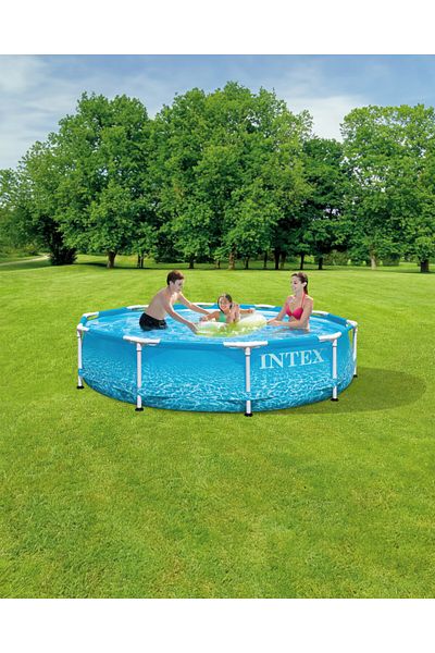 Intex Beachside Metal Frame 10ft x 30inchAbove Ground Pool
