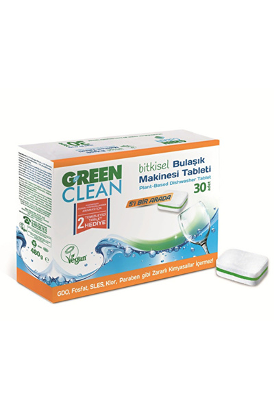 Green Clean 4 Pcs Green Clean Dishwasher Tablets 30-Pack