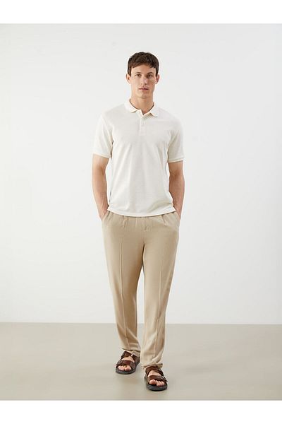 LC Waikiki New Season Polo Neck Combed Cotton Men's T-Shirt - S5Pi77Z8