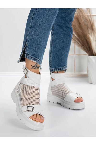 mei Women's Platform Sandals 5HXS5 White | Mei