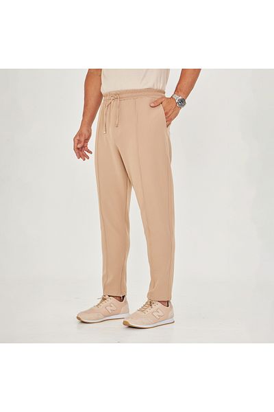 ZİNOX Men's Slim Fit Jogger with Side Pockets, Elastic Laces, Zippered Legs
